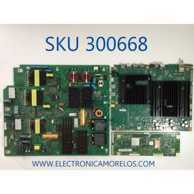 KIT DE TARJETAS PARA TV SONY 4K·UHD·HDR / MAIN A5026193A 422 / 1-010-522-31 / T-CON 6385B / 6870C-0848C / LE650PQL (HP)(A2) / LE480AQP-ENA1-TCA / FUENTE 101055211 / APS-438(CH) / 101055911 / 1-010-552-11 / PANEL YDBO065UTG01 / MODELO XR-65A90J / XR65A90J